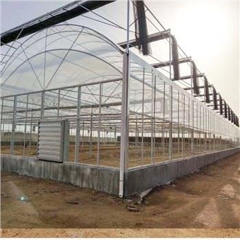 Multispan film växthus med vertikal lantbruk hydroponic